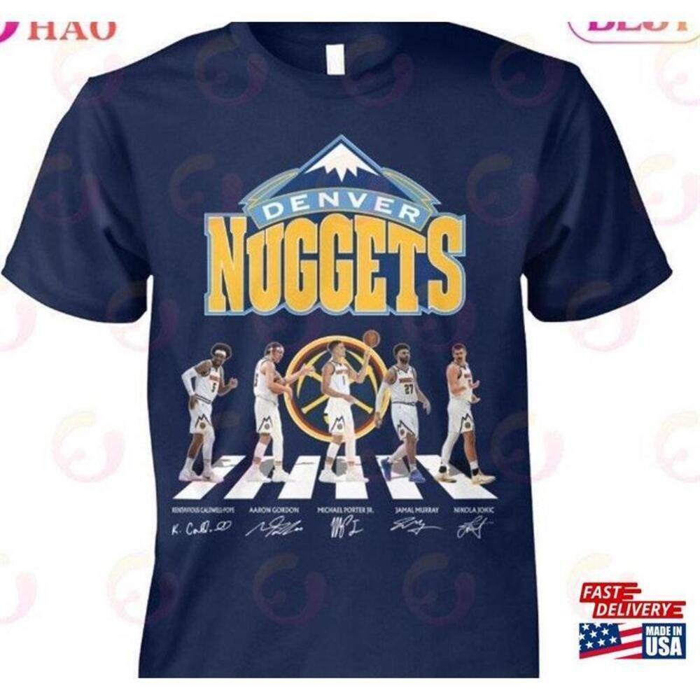 Denver Nuggets Basketball Sport Members Signature Tshirt